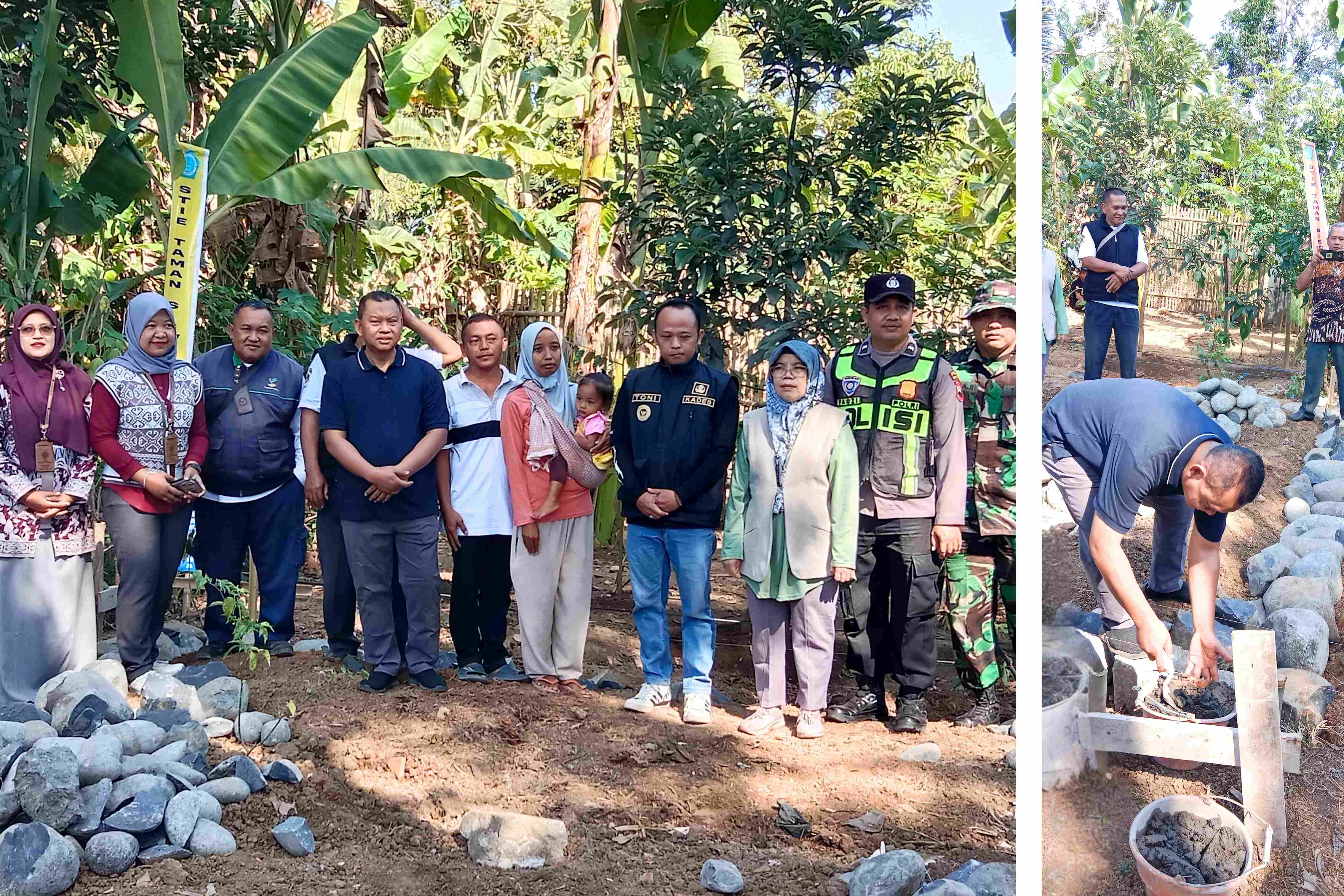 Peletakkan Batu Pertama Pembangunan RTLH Oleh Ketua STIE Tamansiswa Banjarnegara
